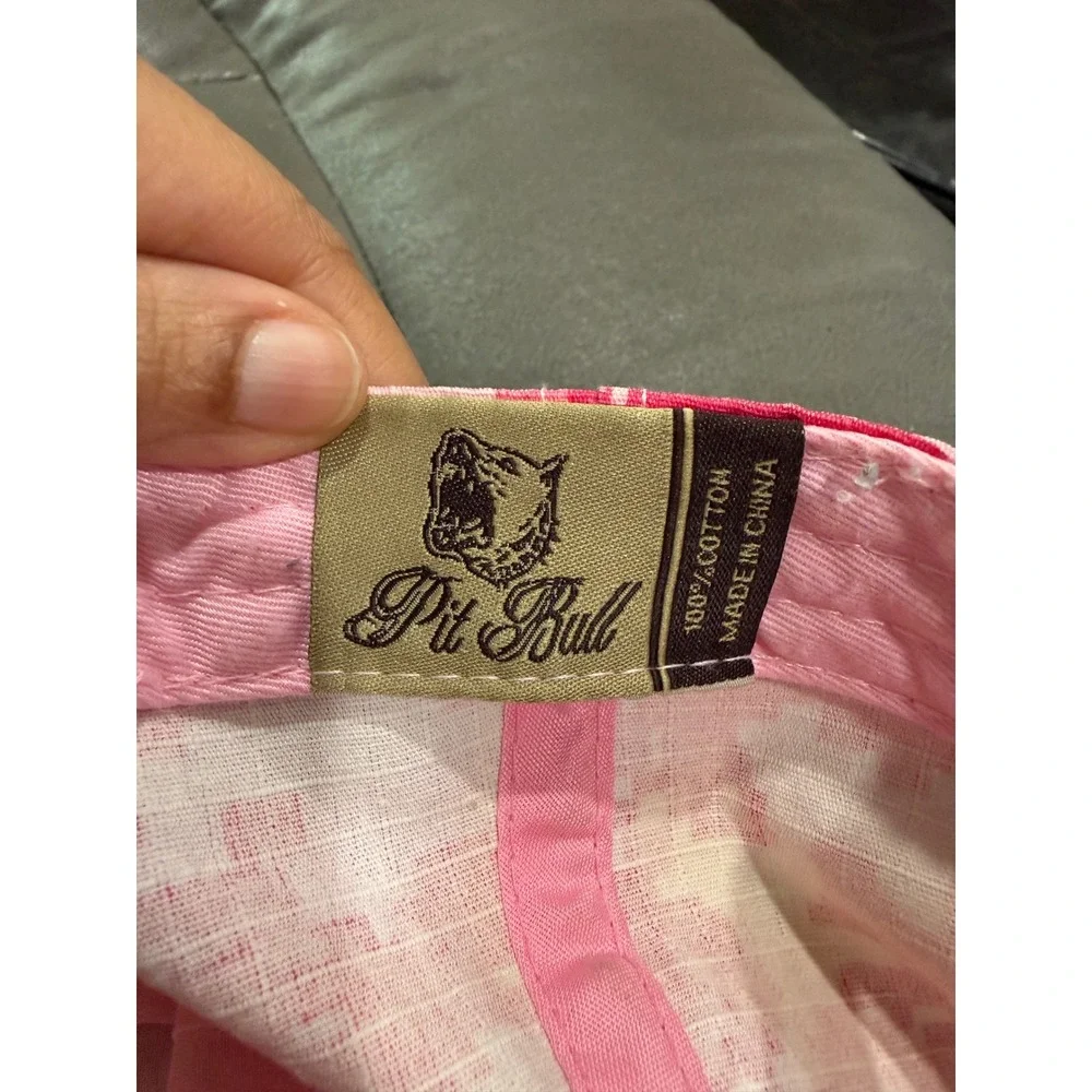 Pit Bull Pink Digital Camo Signed Baseball Cap‎ Bill Cole John Force Racing Pin